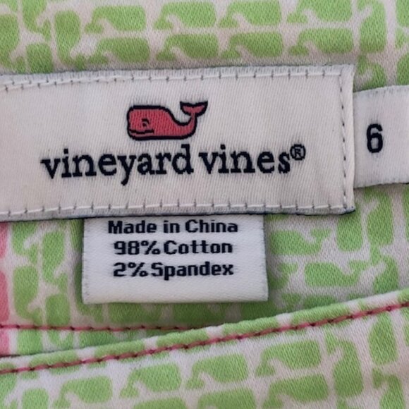 VINEYARD VINES Logo Whale Patchwork Skirt Button Accent Side Zip 6 - Picture 8 of 14